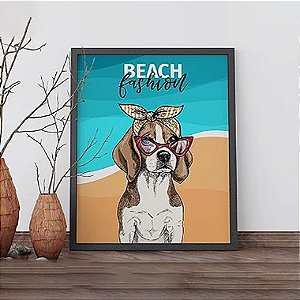 Quadro Decorativo Animais Beach Fashion