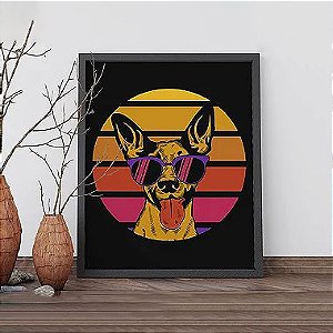 Quadro Decorativo Animais Dog de Óculos