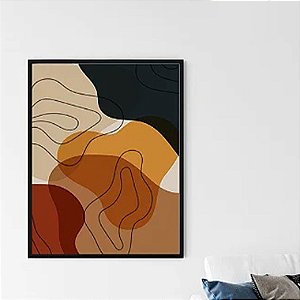 Quadro Decorativo Escandinavo Elementos Abstratos Da Terra