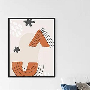Quadro Decorativo Escandinavo Elementos Abstratos