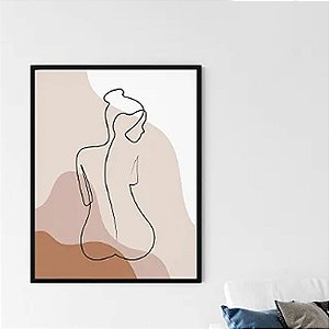 Quadro Decorativo Escandinavo Linha das Costas