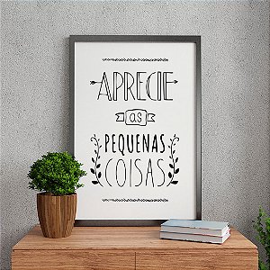 Quadro Decorativo Frases Pequenas Coisas