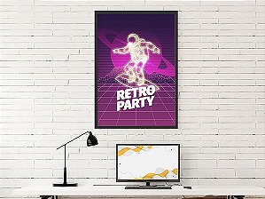 Quadro Decorativo Geek Astronauta Retro