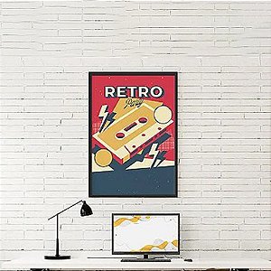 Quadro Decorativo Vintage Casset Retro