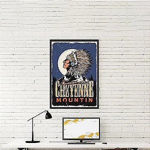 Quadro Decorativo Vintage Cheyenne Mountin