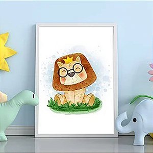 Quadro Decorativo Infantil Cute Lion