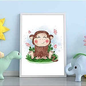 Quadro Decorativo Infantil Cute Monkey