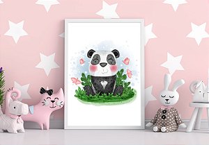 Quadro Decorativo Infantil Cute Panda