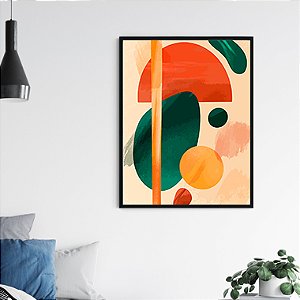 QUADRO DECORATIVO ABSTRATO FORMAS COLORS