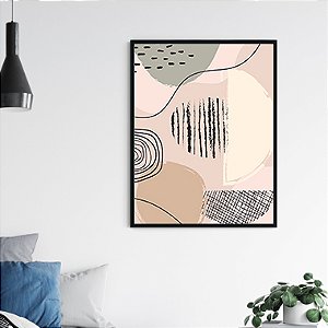 Quadro decorativo Abstrato Ranhuras e Linhas