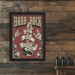 Quadro Decorativo Barbeiro Hard Rock