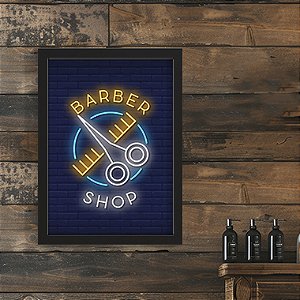 Quadro Decorativo Barbearia Led
