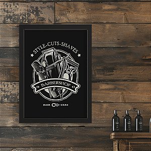 Quadro Decorativo Barbearia Style Cuts
