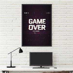Quadro Decorativo Geek Game Over