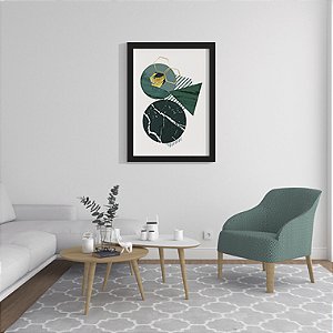 Quadro Decorativo Geométrico Green Gold