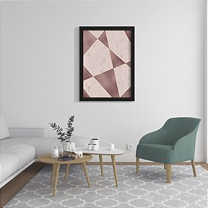 Quadro Decorativo Geométrico Rosé