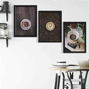 Quadro Decorativo Gourmet Trio Café