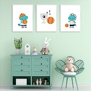 Quadro Decorativo Infantil Dinos