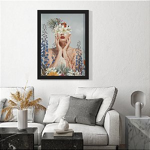Quadro Decorativo Womens Flowers Blue