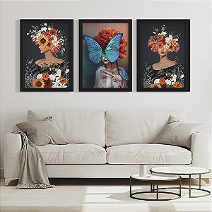 Quadro Decorativo Womens Trio Butterfly