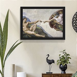 Quadro Decorativo Pinturas The Creation Of Adam by Michelangelo