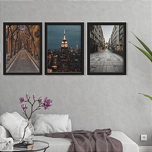 Quadro Decorativo Paisagem Trio Cidades