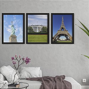 Quadro Decorativo Paisagem Trio Monumentos