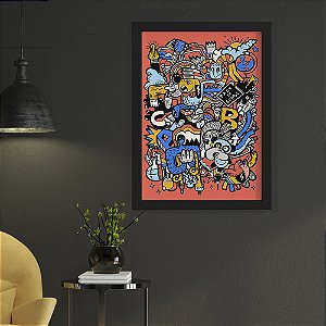 Quadro Decorativo Street Art Doodle
