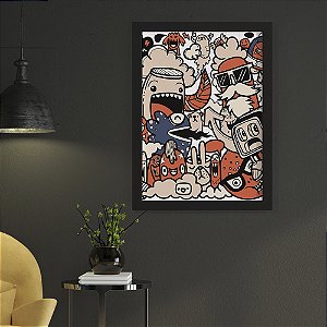 Quadro Decorativo Street Art Doodle Paint