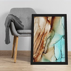 Quadro Decorativo Alcohol Ink Brown