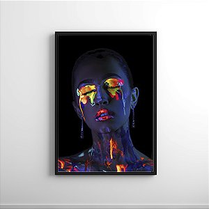 Quadro Decorativo Artístico Woman Neon