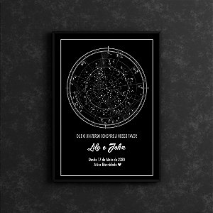 Quadro Personalizado Mapa Estelar 02