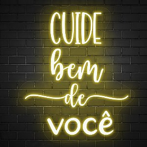 Painel Neon LED - Cuide Bem
