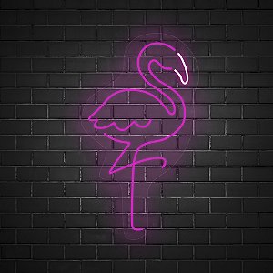 Painel Neon LED - Flamingo