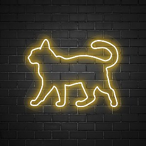 Painel Neon LED - Gato