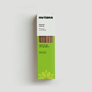 INCENSO NATURAL NIRVANA CAPIM LIMÃO COM GENGIBRE