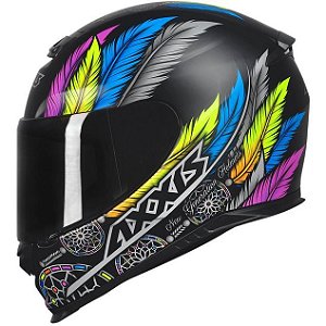 Capacete Axxis Eagle Dreams Preto e Cinza