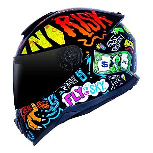 CAPACETE NORISK RAZOR VIBES PRETO