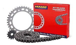Kit Transmissão Honda  CB 250F TWISTER 2017~ COM RETENTOR EMENDA PINADA HAMP Original