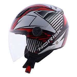 Capacete Norisk Orion Moisac Vermelho e branco