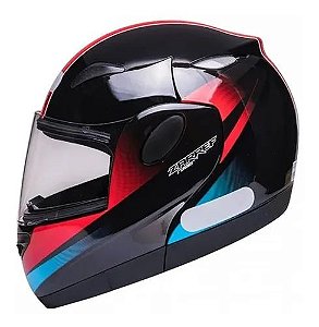 Capacete taurus zarref v4 racer preto azul