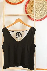 Blusa Jaspe Preta