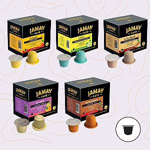 Pack Jamay Café - 5 AROMAS x 10 doses = 50 CÁPSULAS
