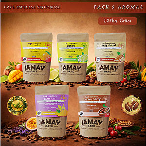 Pack Jamay Café - GRÃOS - 5 Aromas Caixa 1,25kg