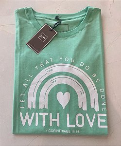 T-Shirt With Love verde mint