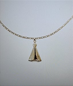 Colar Corrente Dourada N.S Aparecida (3,5 x 2,5cm)