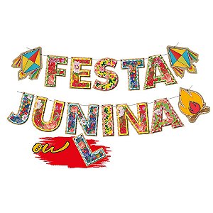 Faixa Letras Com "L" Festa Junina