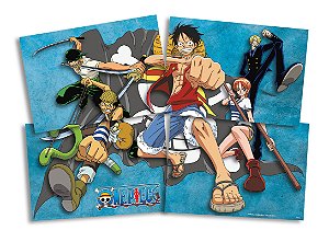 Painel 4 Lâminas One Piece