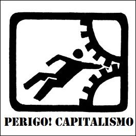 Adesivo - Perigo: capitalismo