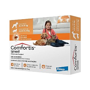 Antipulgas Comfortis Elanco 270mg - Cães de 4,5 a 9kg e Gatos de 2,8 a 5,4kg